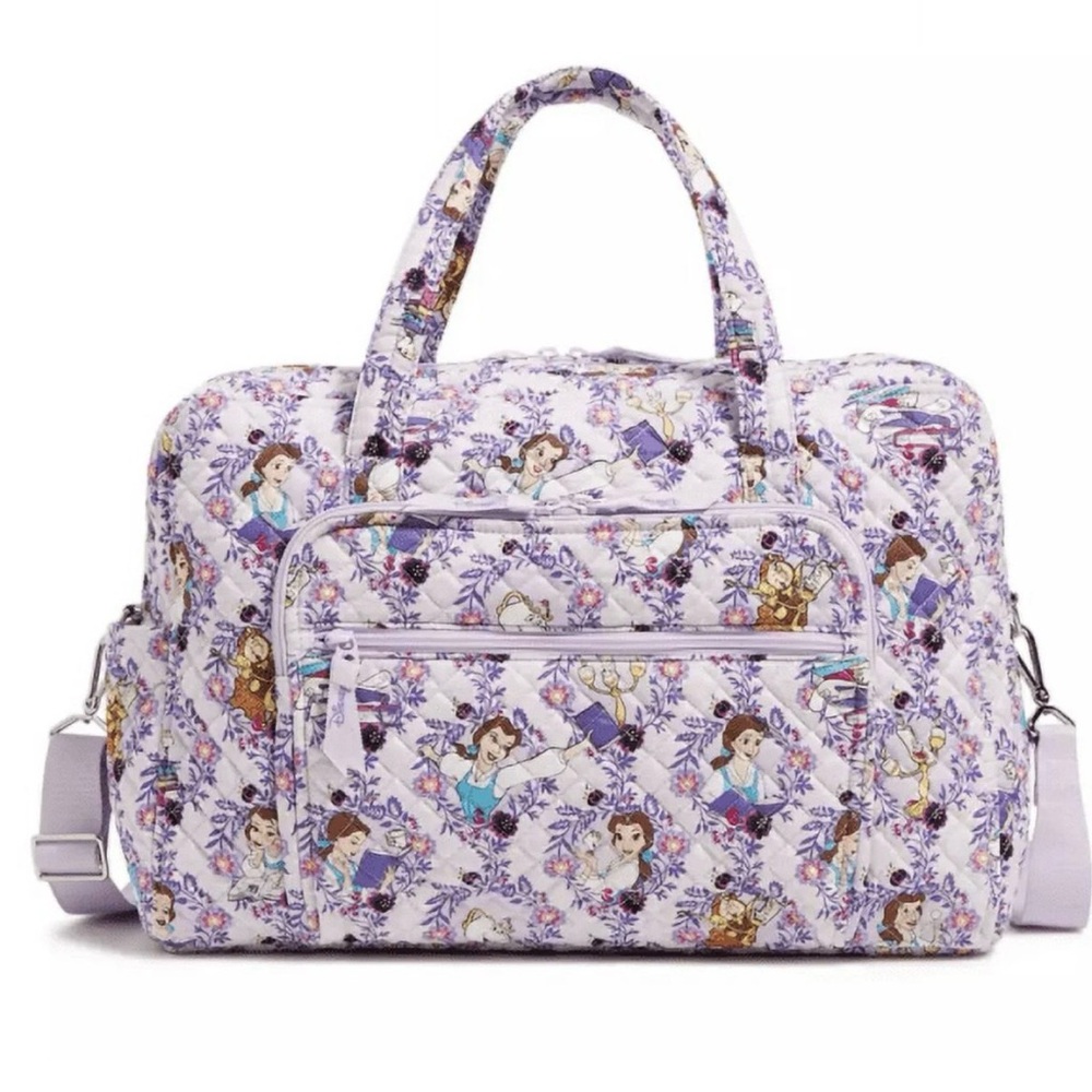 NWT Disney Vera Bradley Beauty and the Beast Belle Weekender Bag